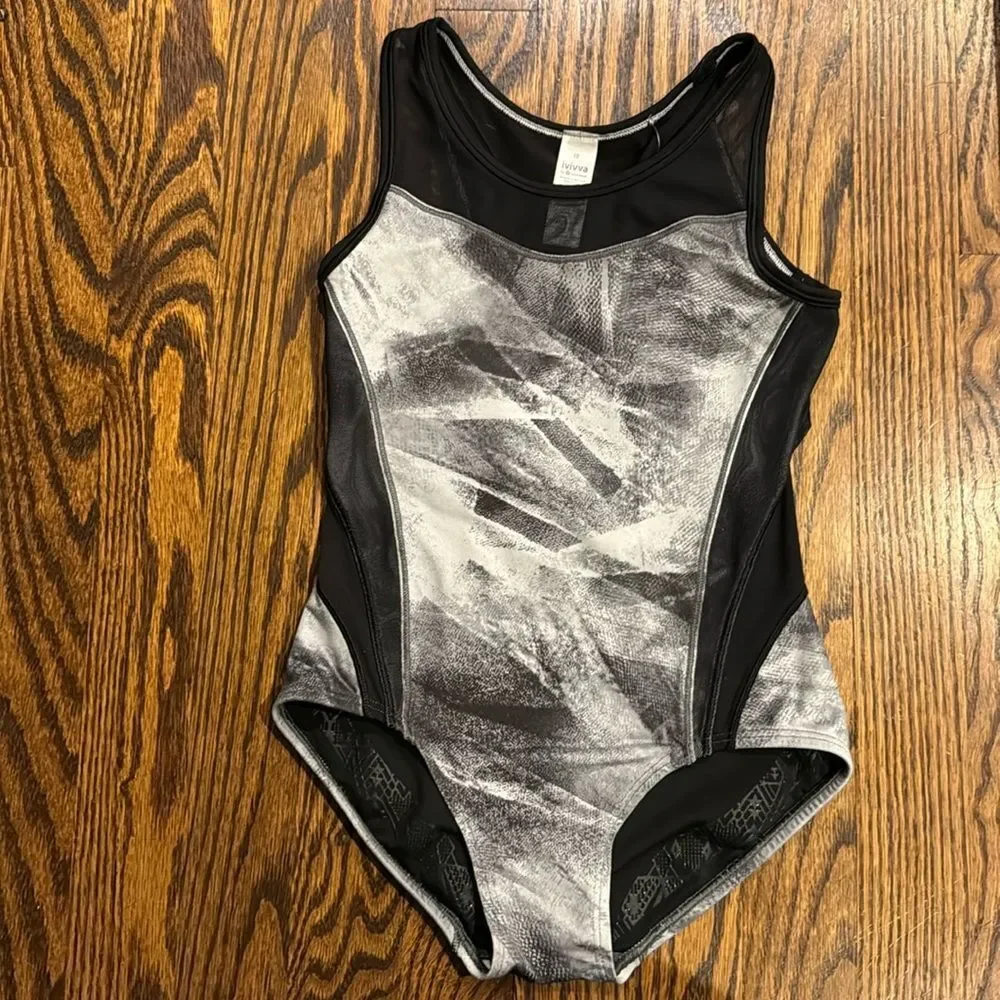 Ivivva Black and Gray Athletic One-Piece